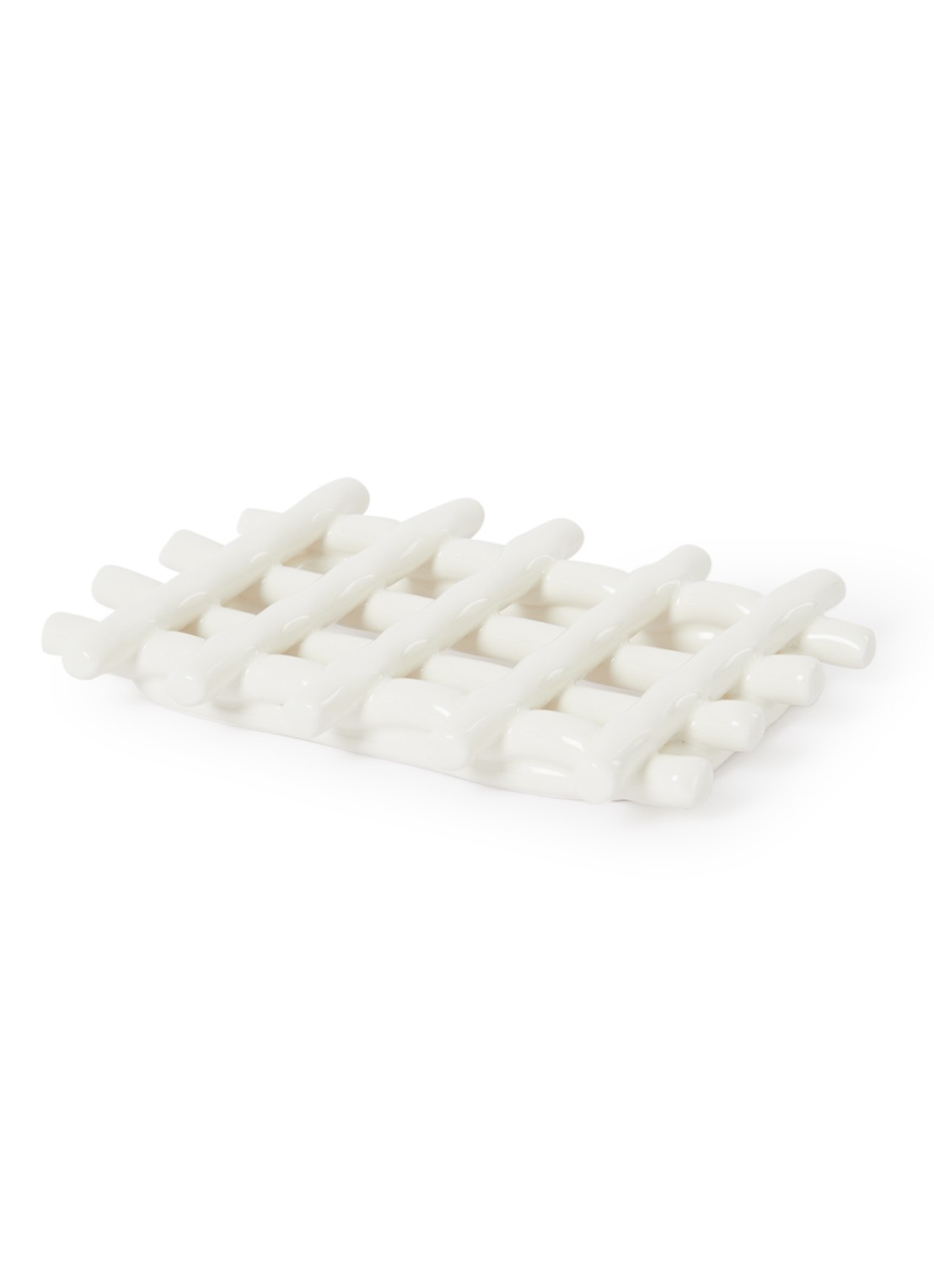 ferm LIVING Zeepschaaltje van keramiek 20 cm - voorkant gebroken wit