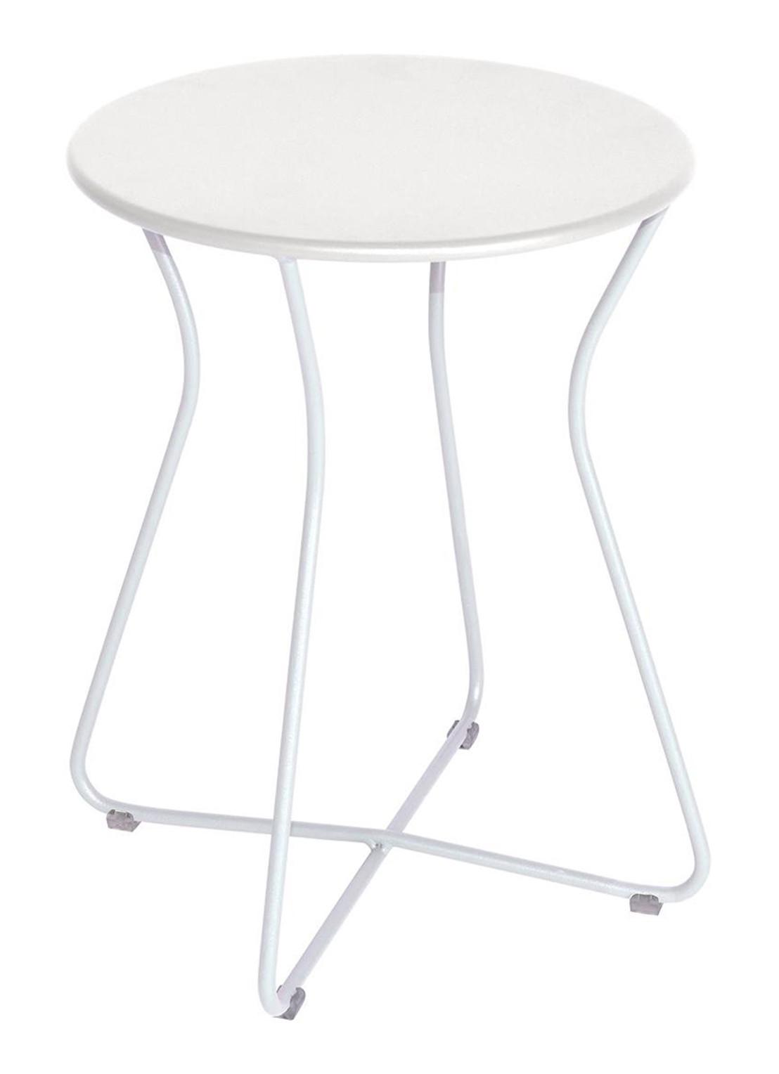 Fermob Cocotte kruk 45 cm - voorkant wit