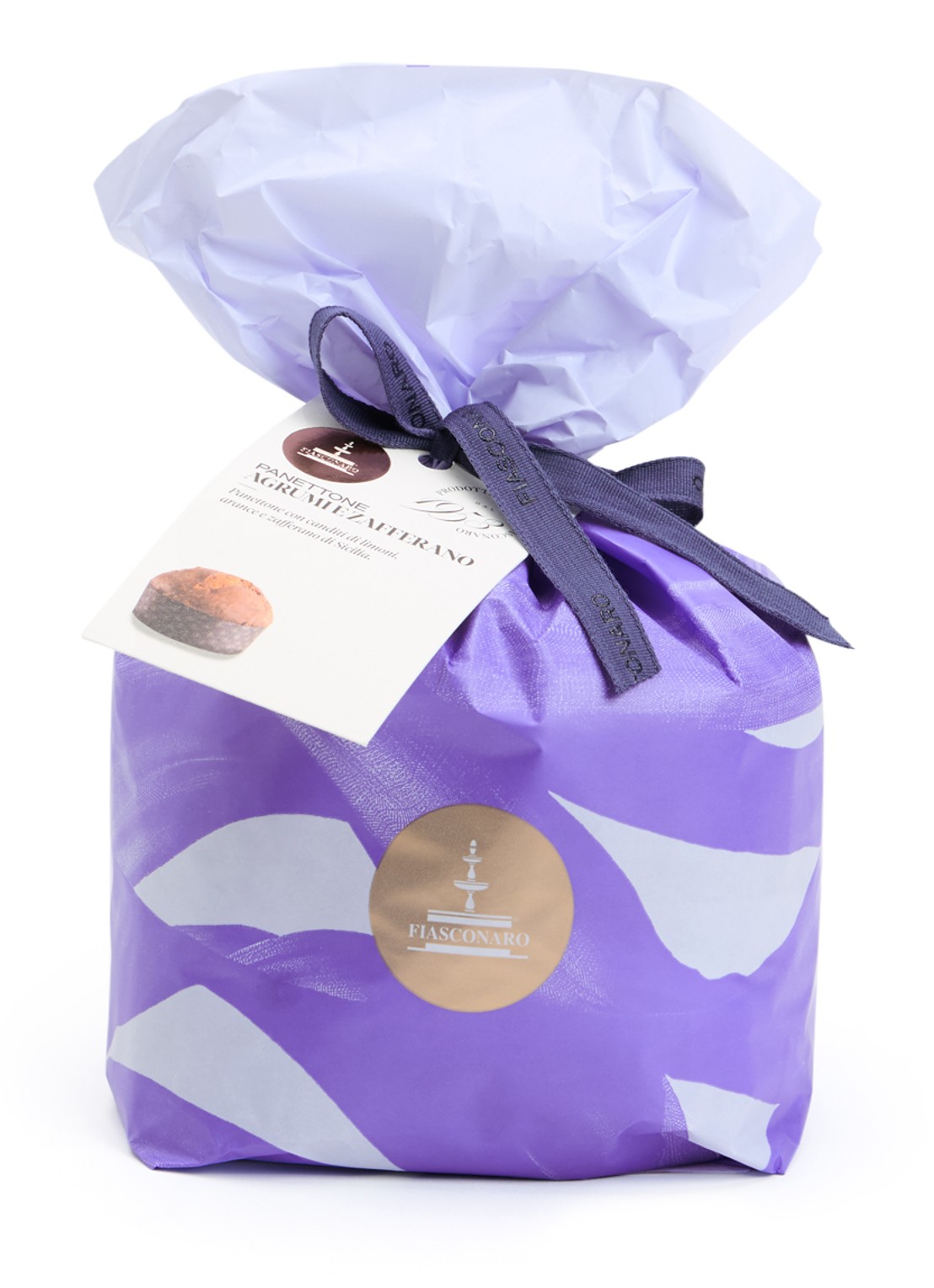 Fiasconaro Agrumi E Zafferano panettone met gekonfijte citrusvruchten 500 gram - voorkant undefined