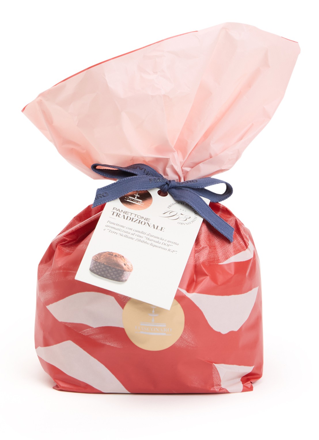 Fiasconaro Tradizionale panettone met verse gekonfijte sinaasappelschil 500 gram - voorkant undefined