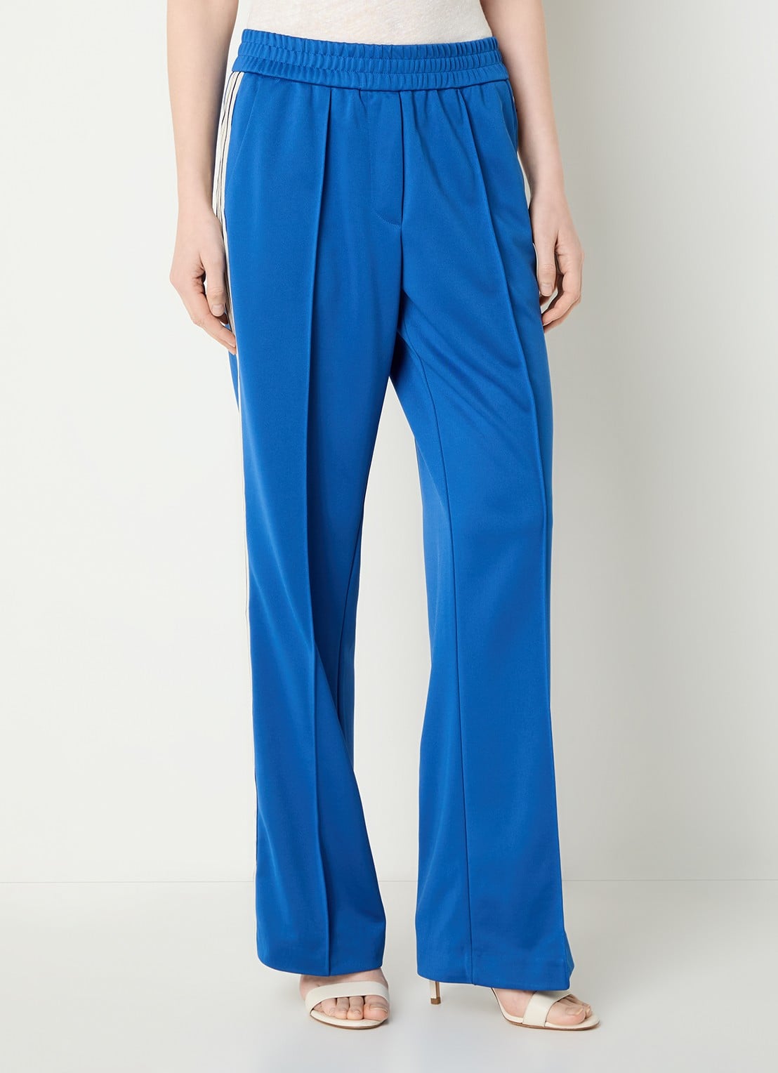 Fifth House Gino high waist straight fit trackpants met steekzakken - detail 4 royalblauw