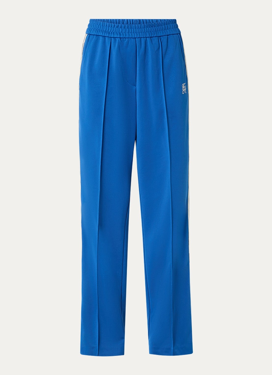 Fifth House Gino high waist straight fit trackpants met steekzakken - voorkant royalblauw
