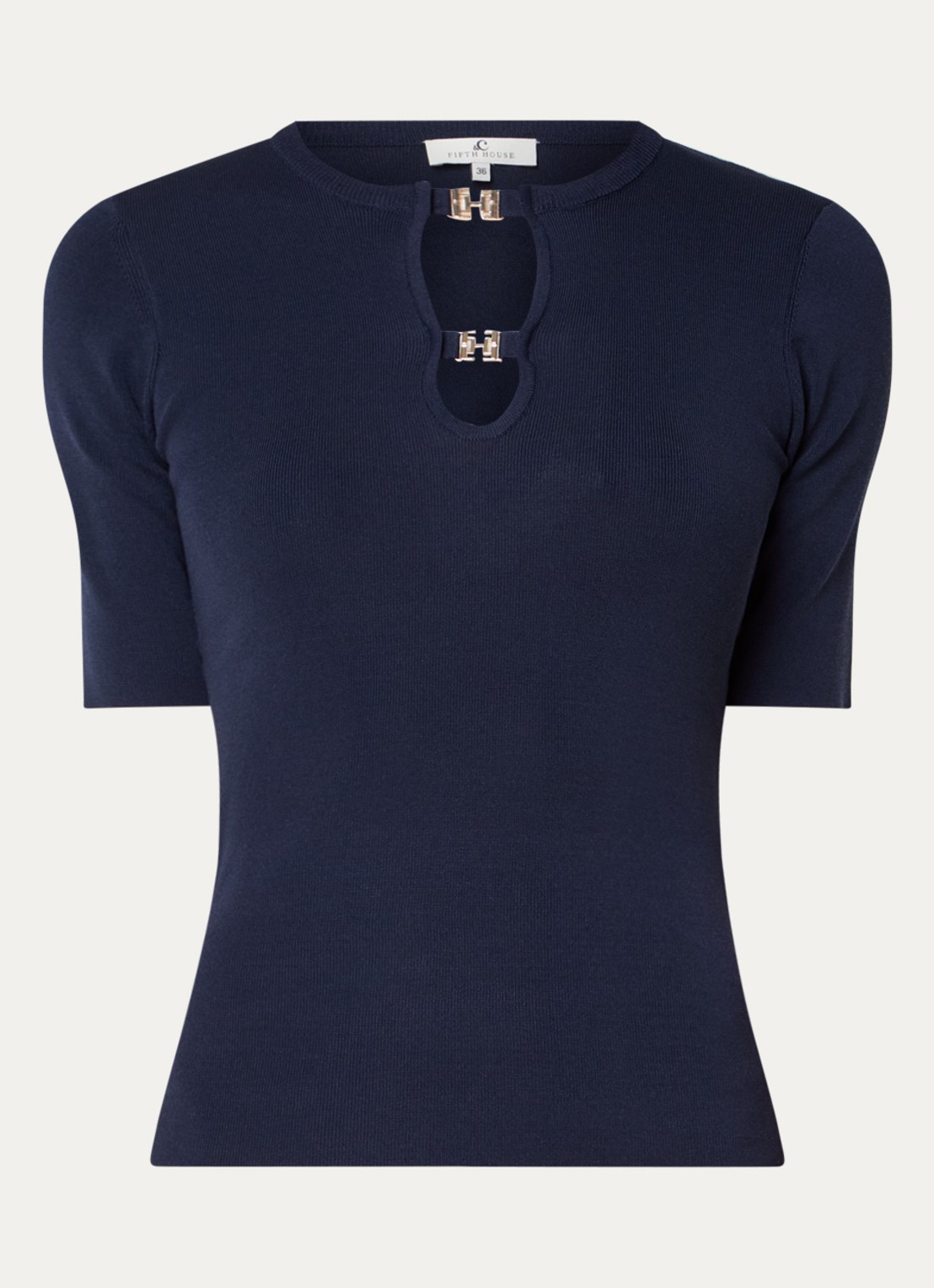 Fifth House Glaze top met logo - voorkant 3 donkerblauw