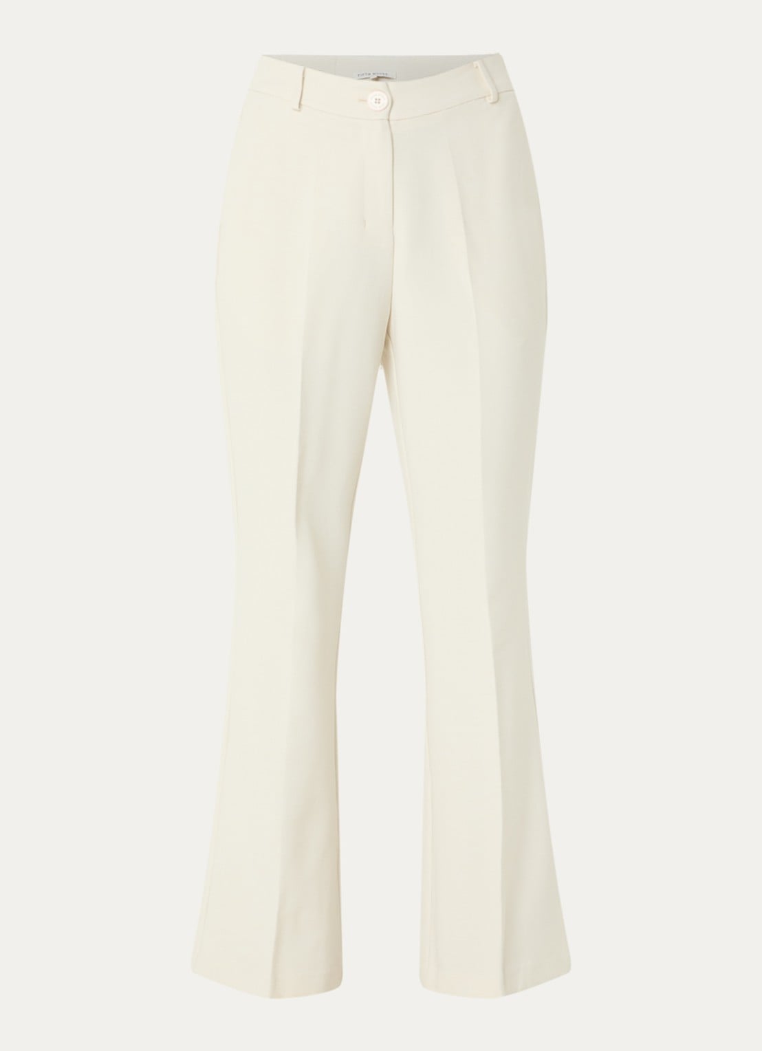 Fifth House High waist flared fit pantalon met steekzakken - voorkant 3 creme