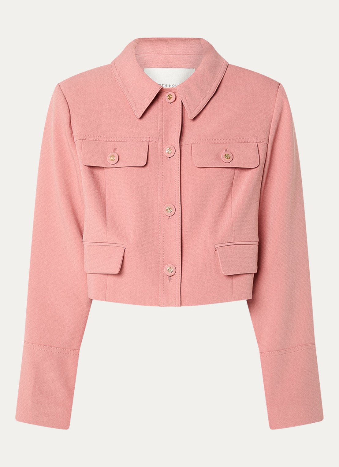 Fifth House Mabelle cropped jack met klepzakken - voorkant roze