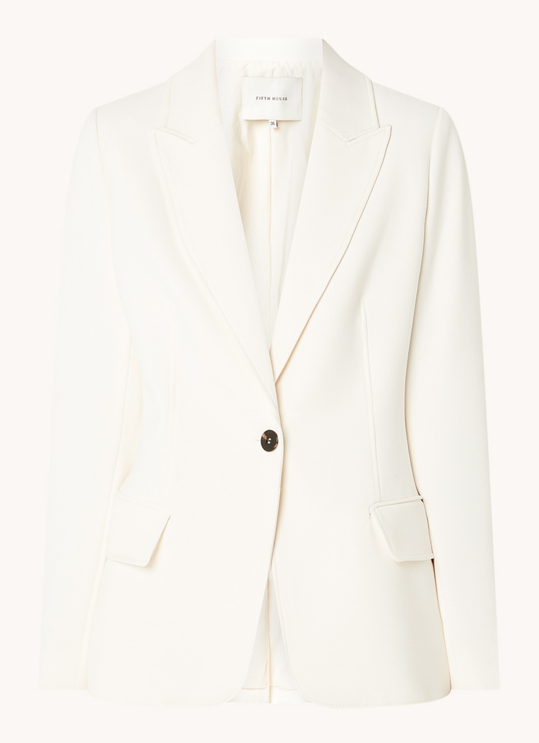 Fifth House Nato blazer met klepzakken - voorkant 2 gebroken wit