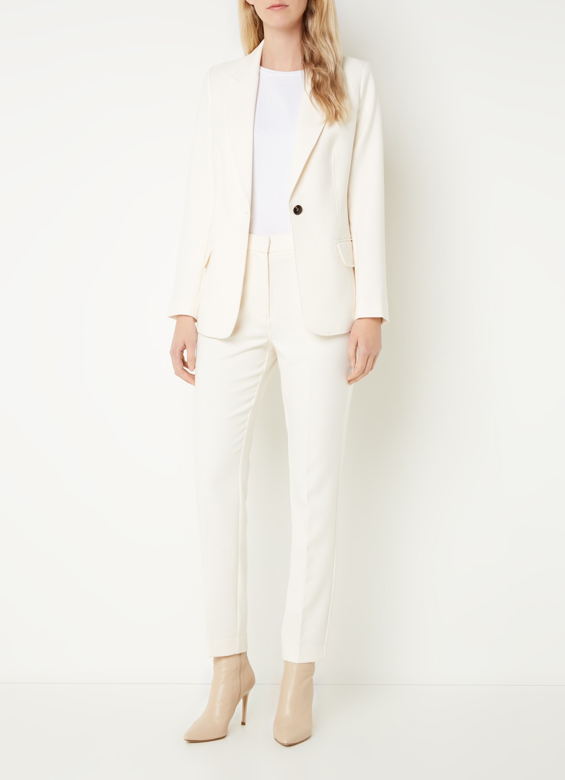 Fifth House Nato blazer met klepzakken - voorkant 3 gebroken wit