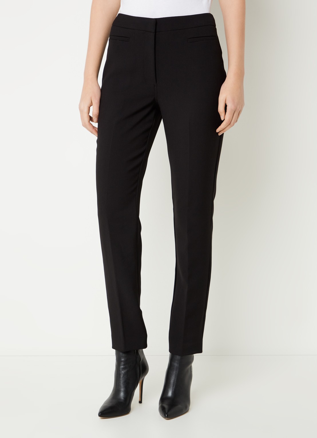 Fifth House Nato high waist slim fit cropped pantalon met steekzakken - detail 4 zwart