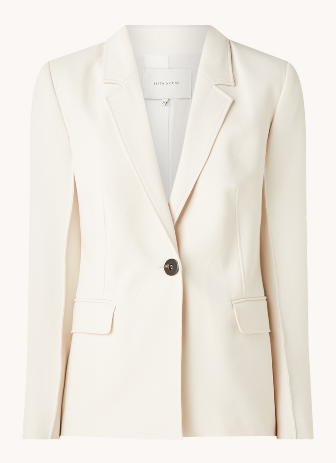 Fifth House Nenzo blazer met klepzakken - voorkant creme
