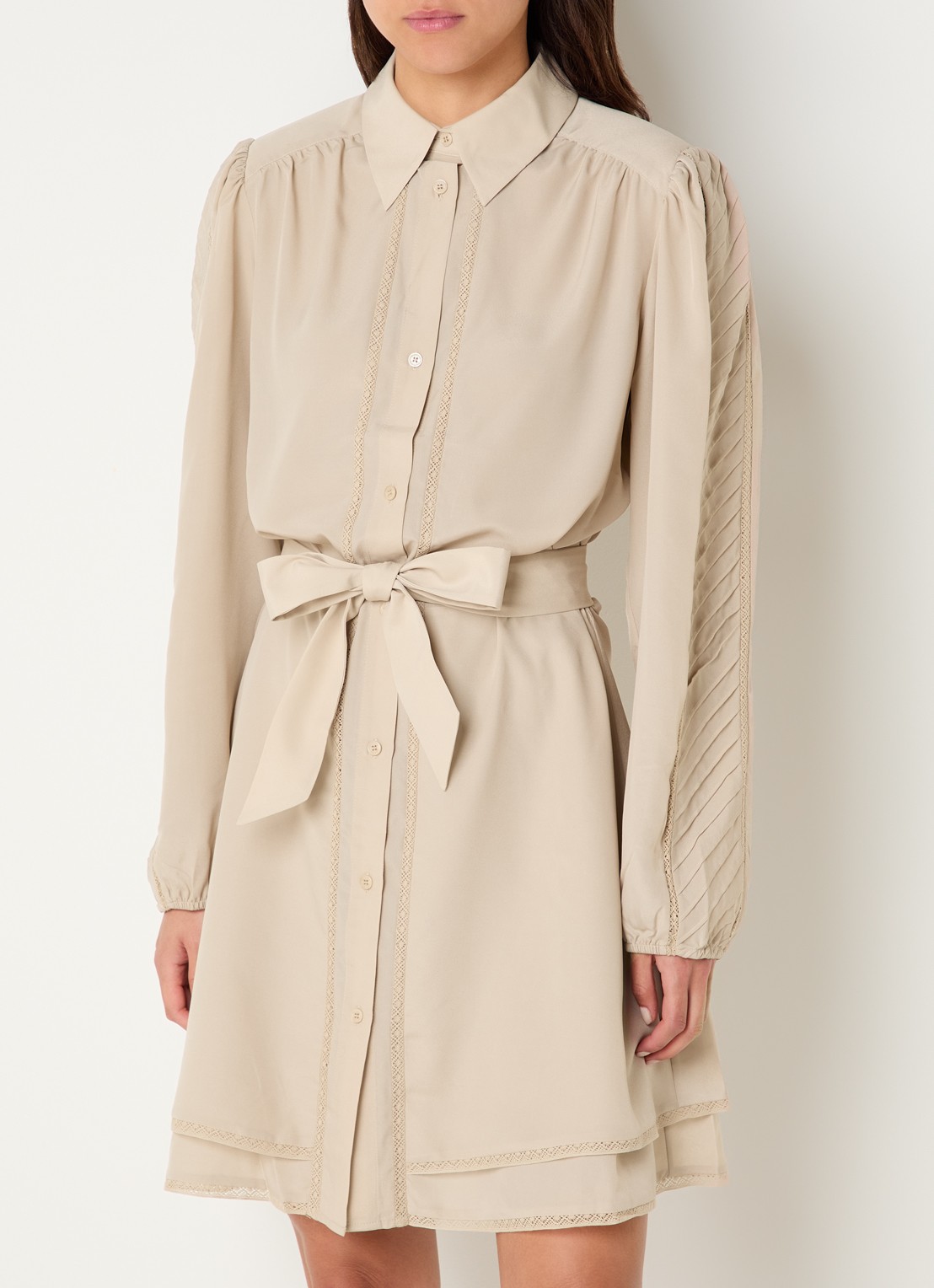 Fifth House Odell mini blousejurk - detail 4 beige
