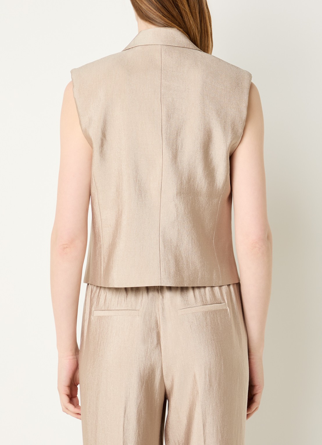 Fifth House Orlando double-breasted gilet - achterkant 2 beige
