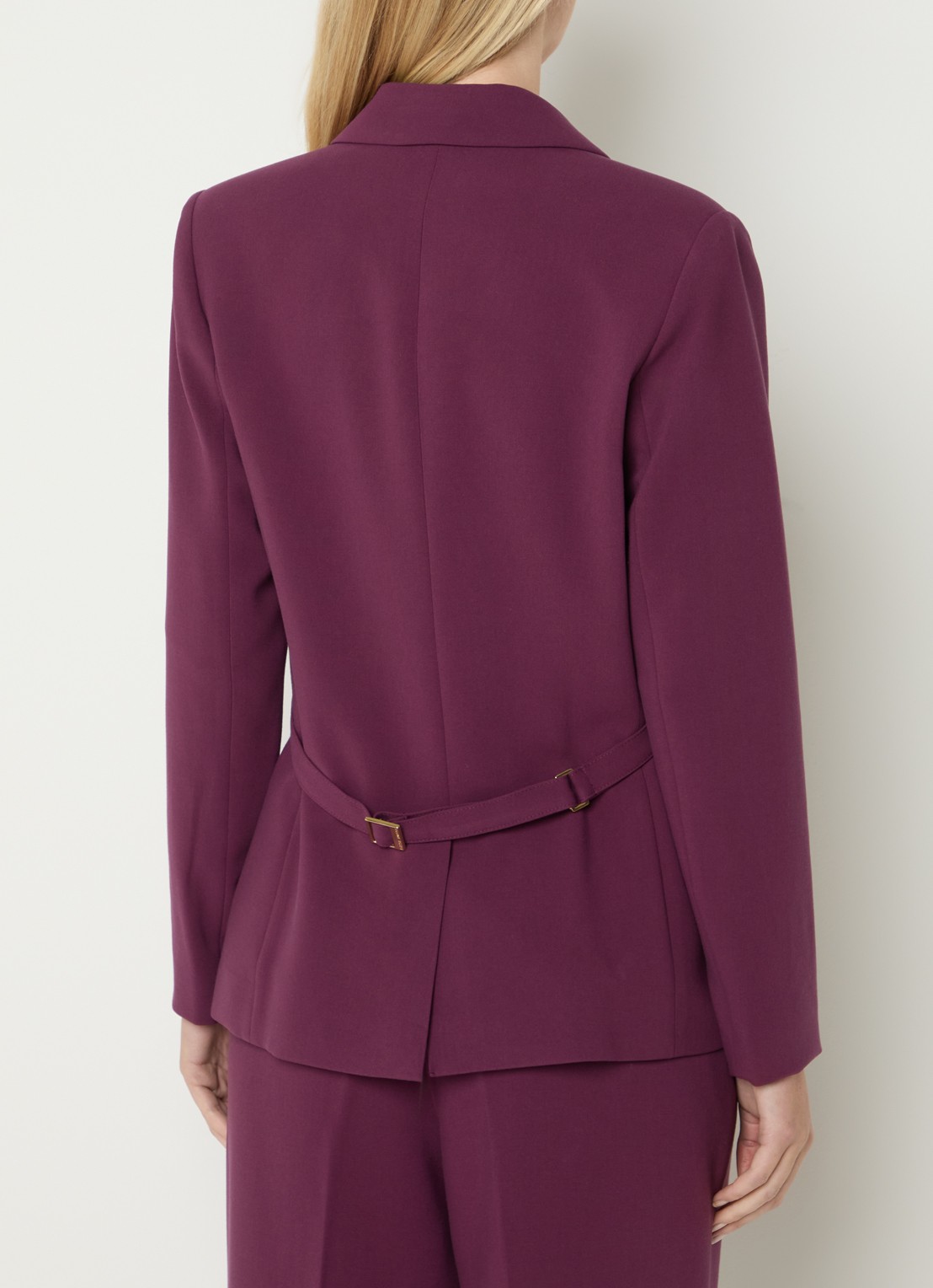 Fifth House Paloma asymmetrische blazer met klepzakken - achterkant 4 bordeauxrood