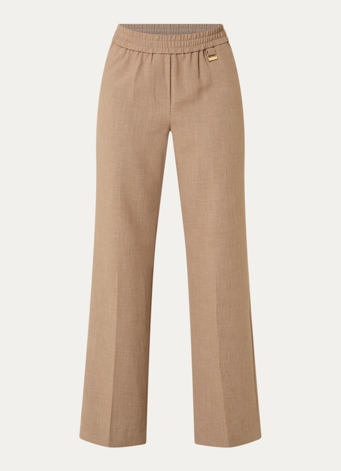 Fifth House Paloma high waist straight fit pantalon met steekzakken - voorkant 3 camel