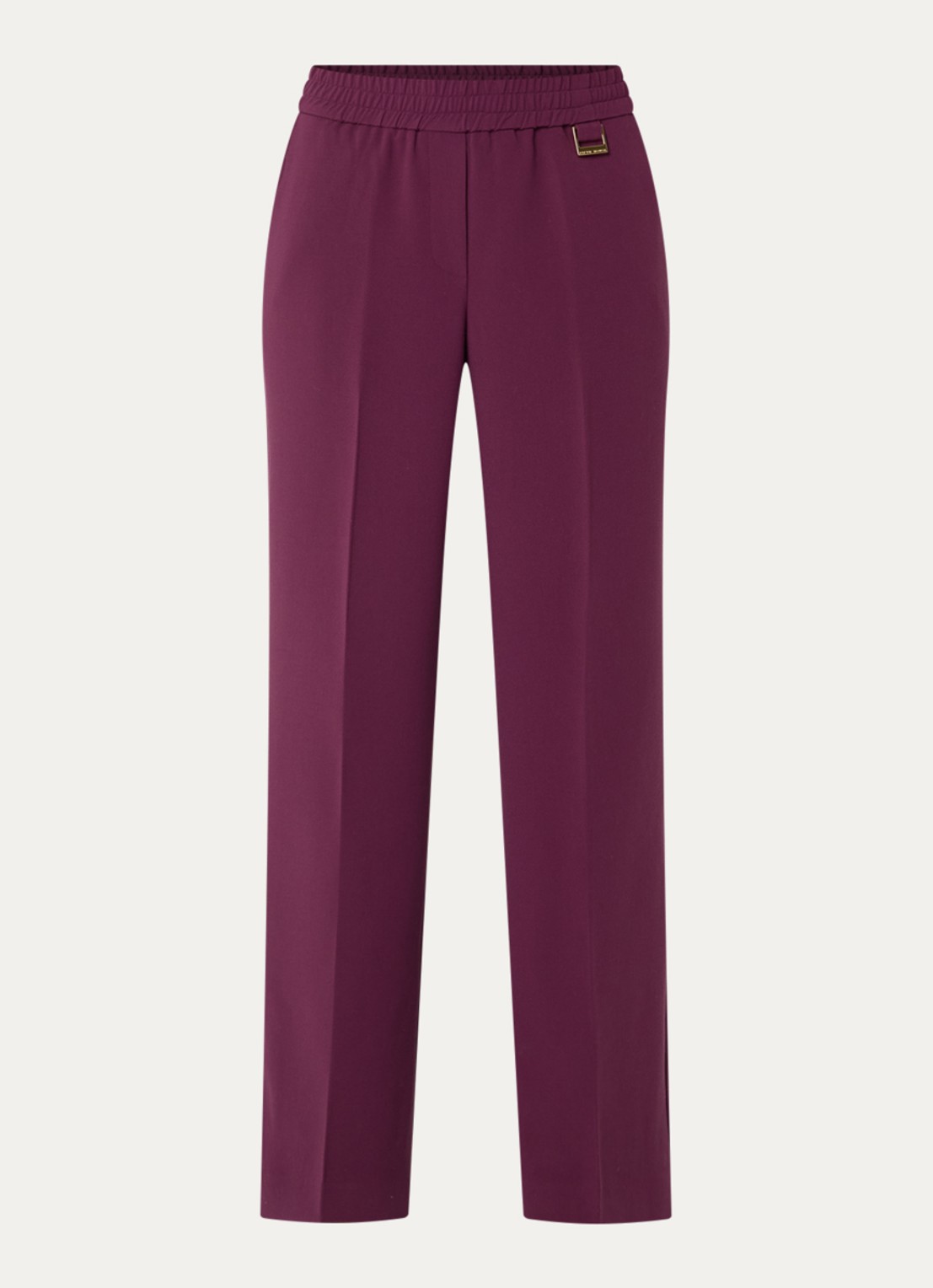 Fifth House Paloma high waist straight fit pantalon met steekzakken - voorkant 3 bordeauxrood
