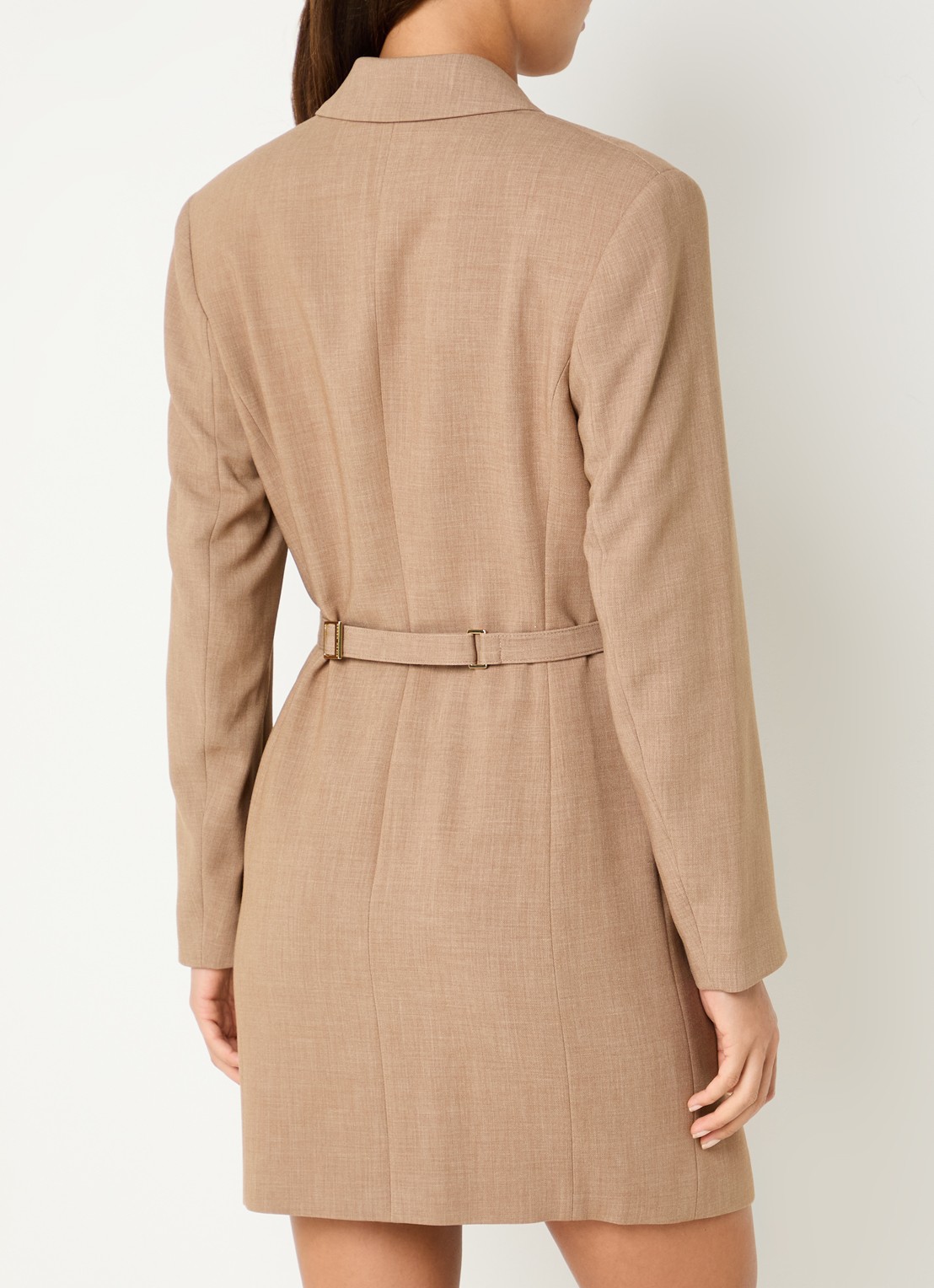 Fifth House Paloma mini blazerjurk met ceintuur - achterkant camel