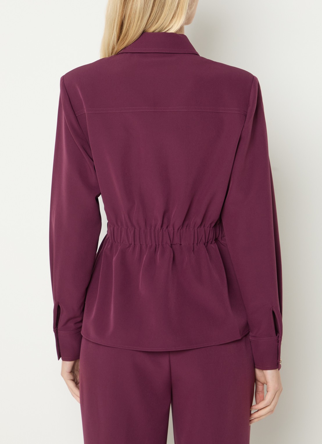 Fifth House Peggi blouse met borstzak - achterkant 4 paars