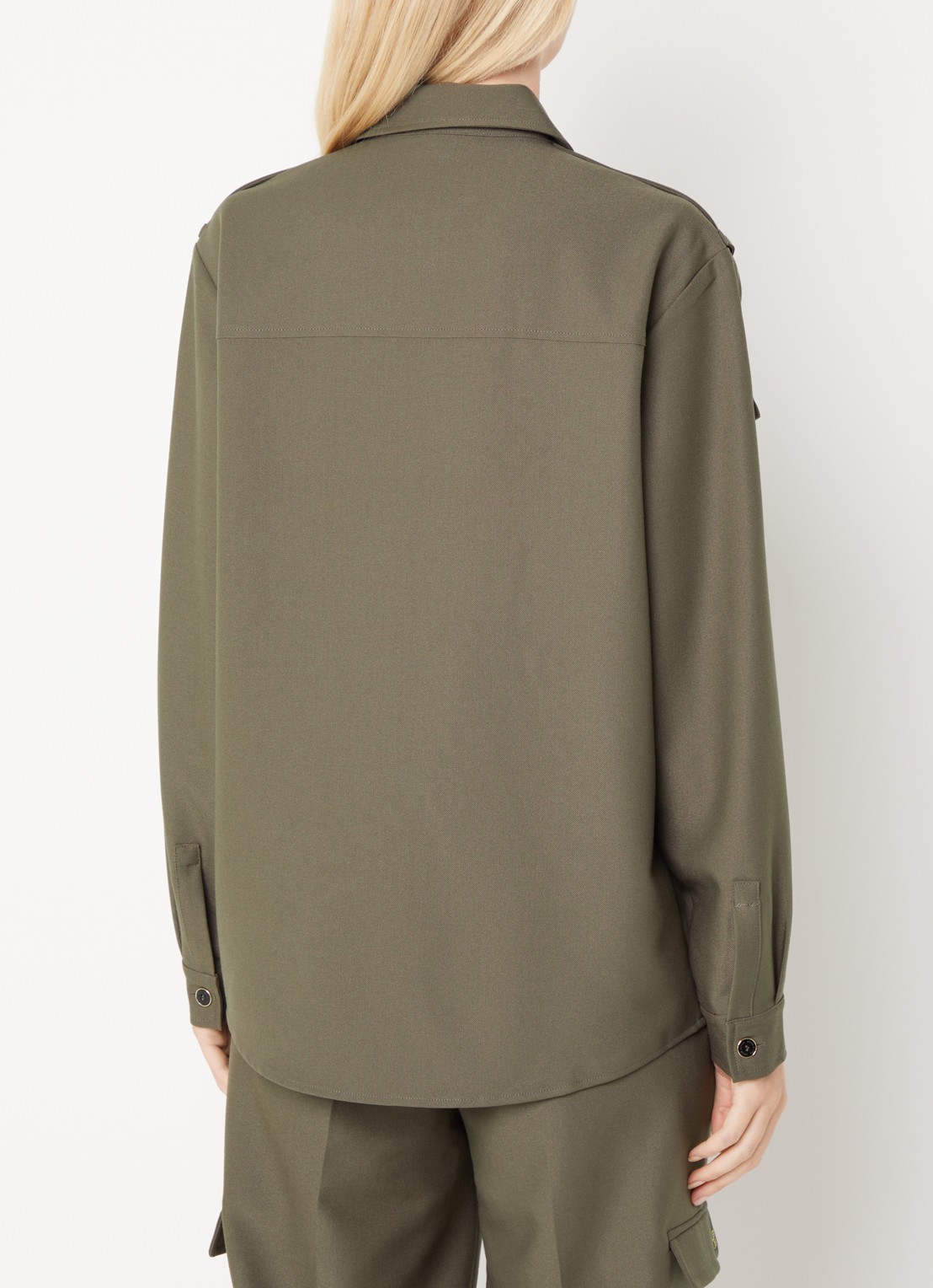 Fifth House Phelia blouse met kraag - achterkant 2 groen