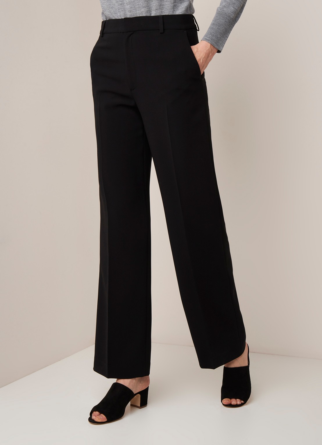 Filippa K Filippa K High waist straight fit pantalon - detail 4 zwart