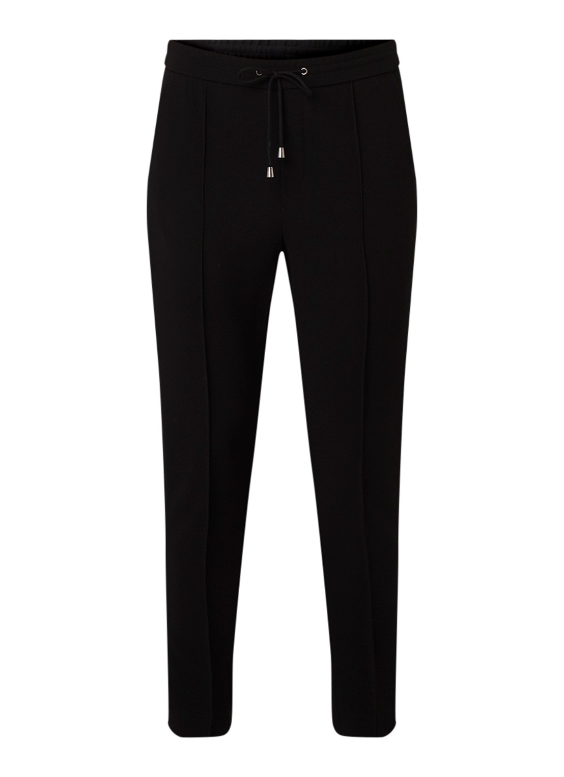 Filippa K Fiona cropped jogger van jersey - voorkant zwart