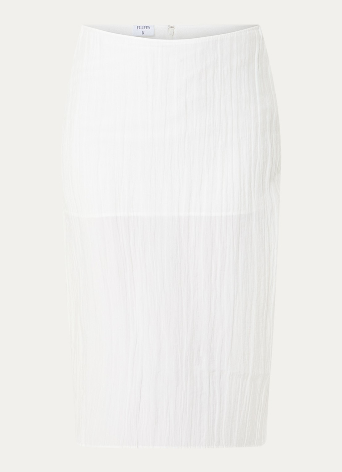 Filippa K Midi rok met structuur - voorkant gebroken wit