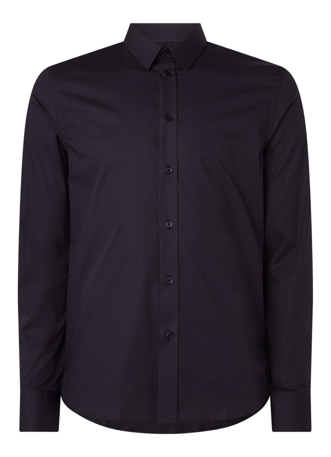 Filippa K Regular fit overhemd met stretch - voorkant 2 blauw