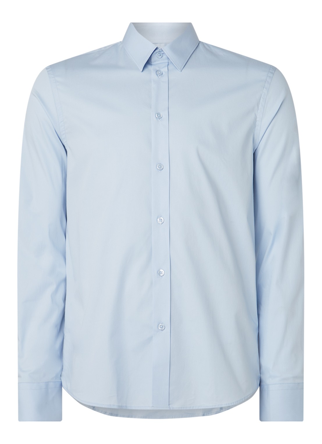 Filippa K Regular fit overhemd met stretch - voorkant 2 lichtblauw