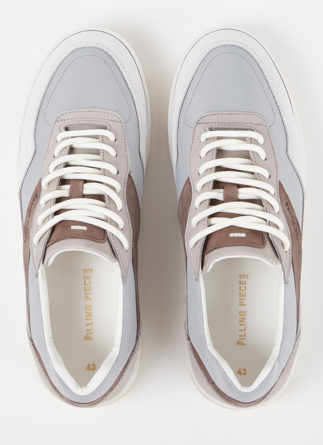 Filling Pieces Ace Spin sneaker met suède details - detail 5 grijs