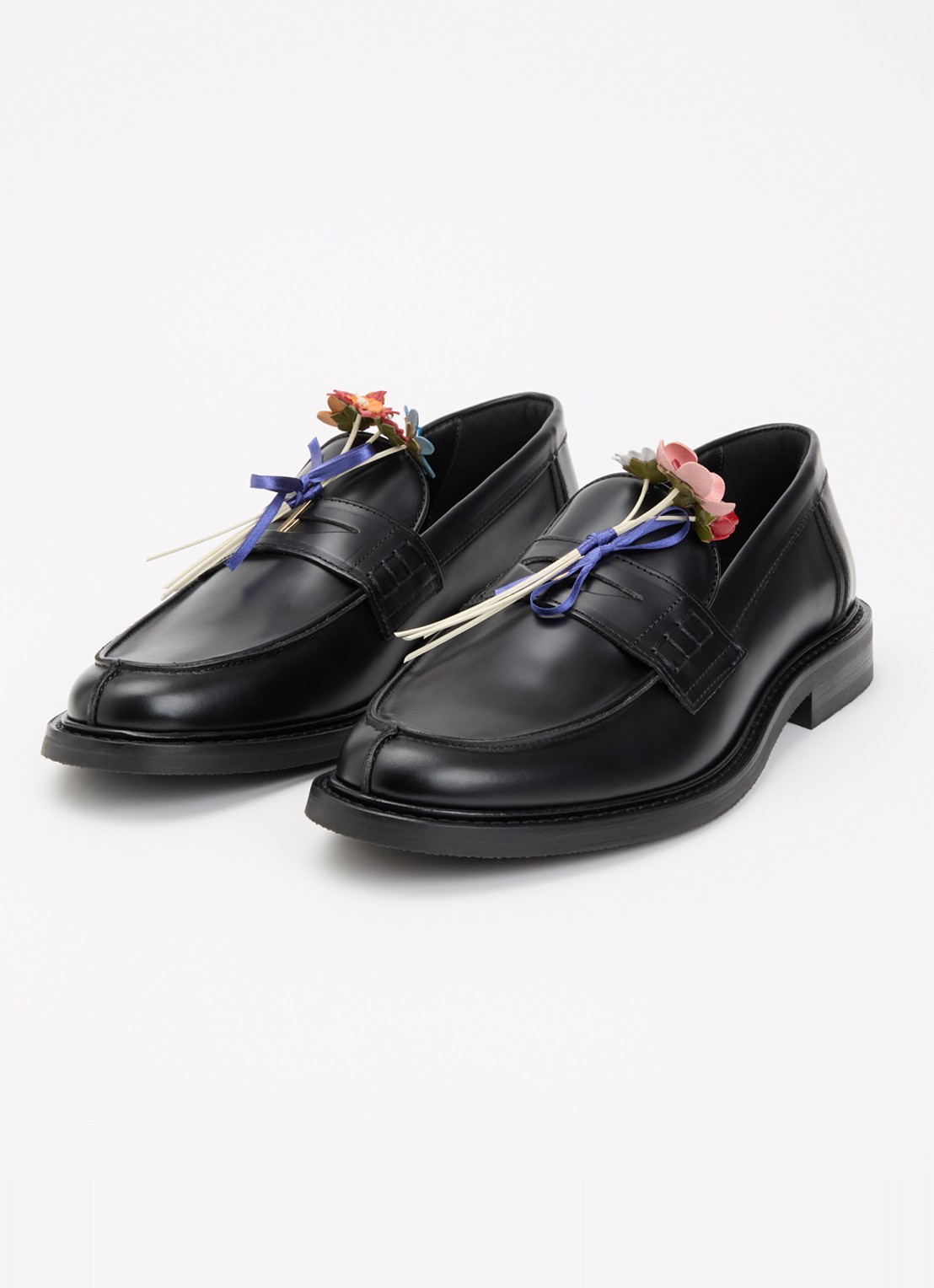 Filling Pieces Bouquet loafer van leer met applicatie - detail 3 zwart