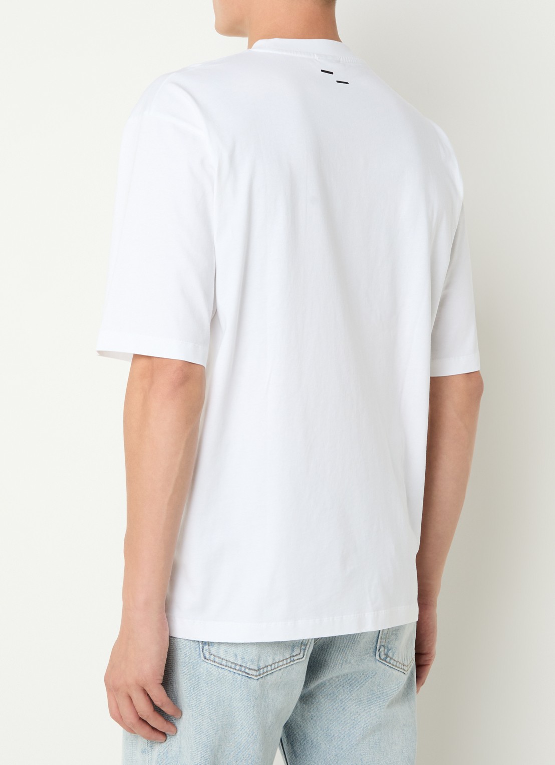 Filling Pieces Boxy T-shirt met logo - achterkant wit