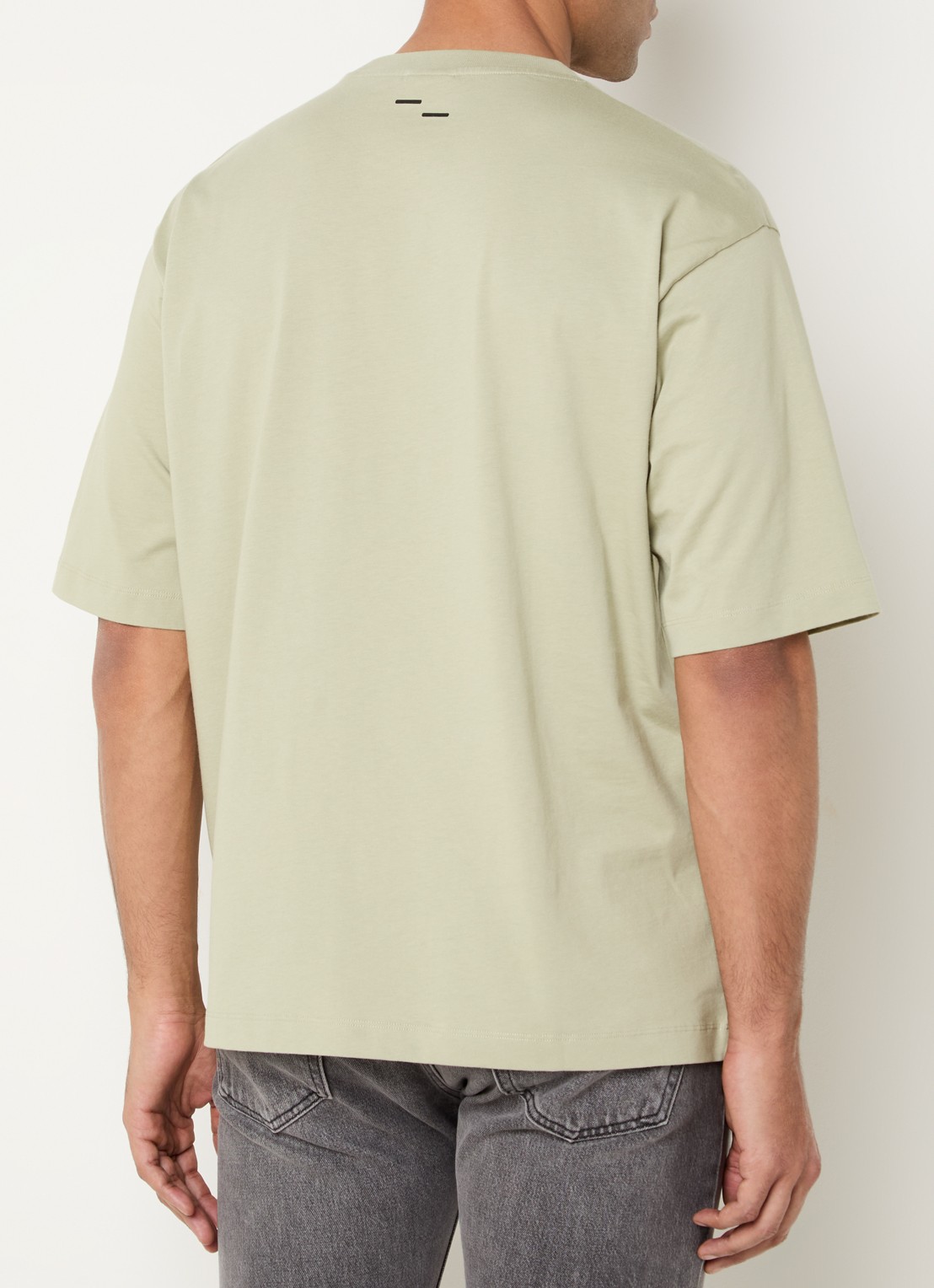 Filling Pieces Boxy T-shirt met logo - achterkant 3 lindegroen