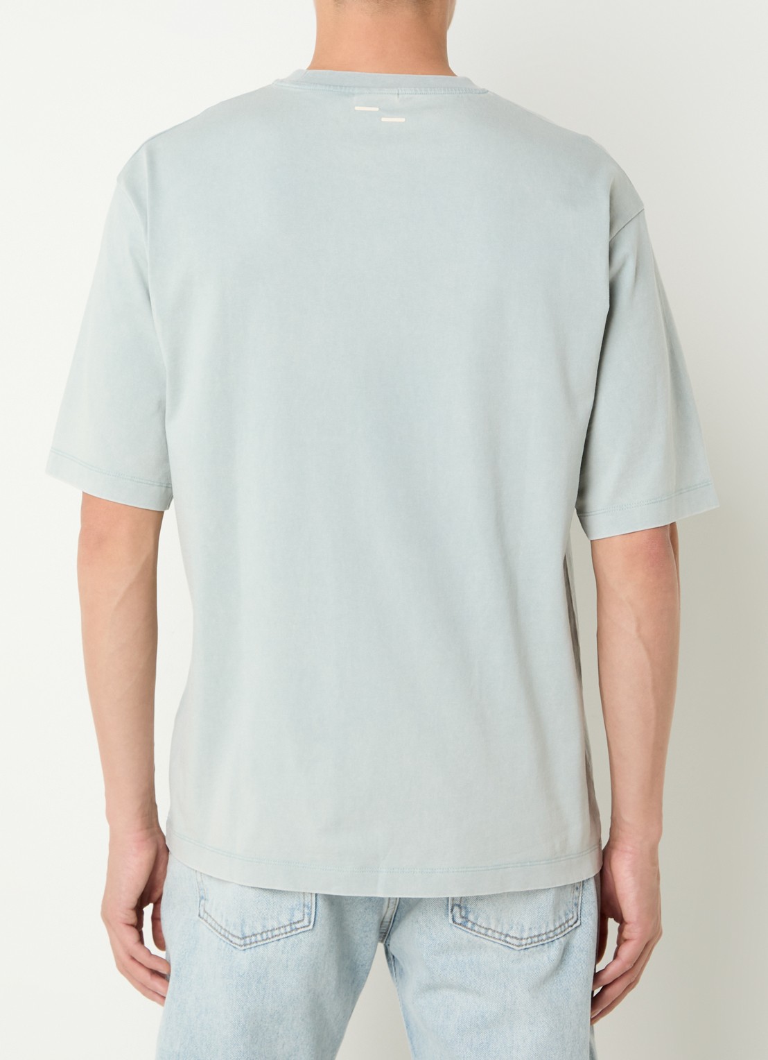 Filling Pieces Boxy T-shirt met logo - achterkant 3 lichtblauw