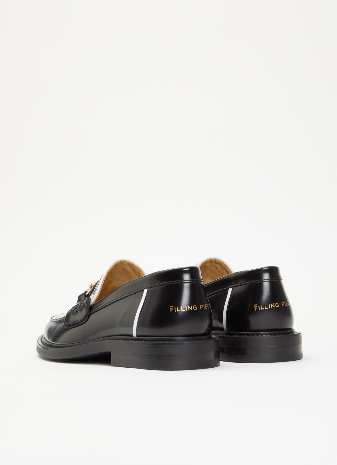 Filling Pieces Broken Plate loafer van leer met borduring - achterkant 5 zwart