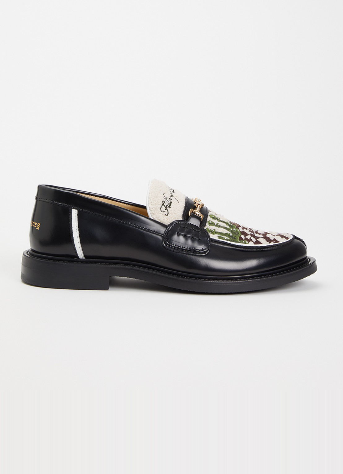 Filling Pieces Chess loafer van leer - voorkant zwart