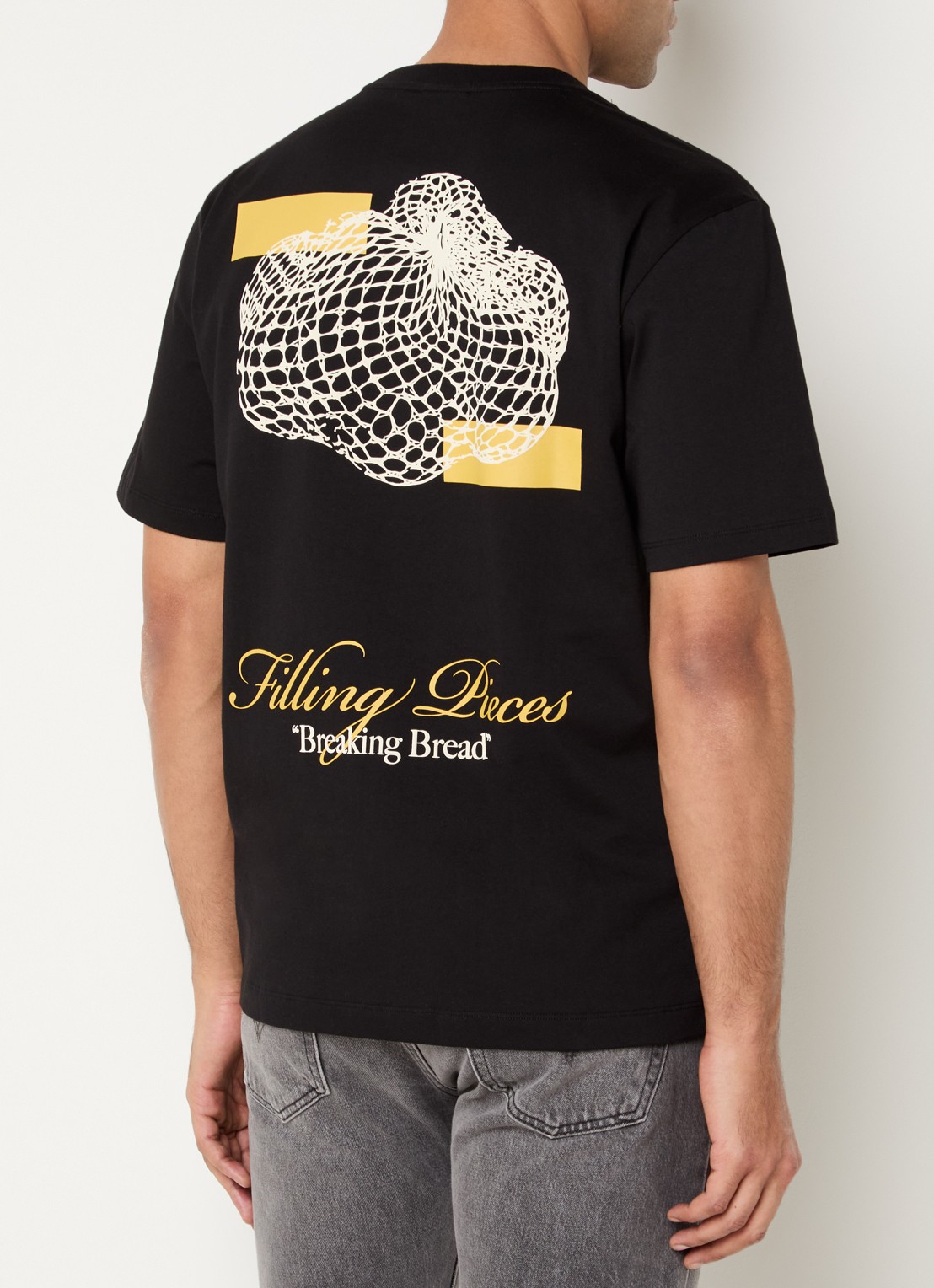 Filling Pieces Citrus T-shirt met logo- en backprint - detail 2 zwart