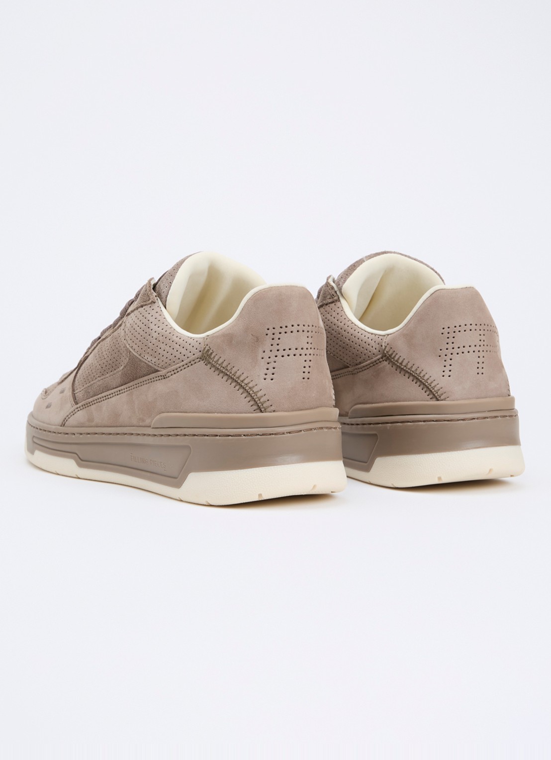 Filling Pieces Cruiser Dive sneaker met suède details - achterkant taupe