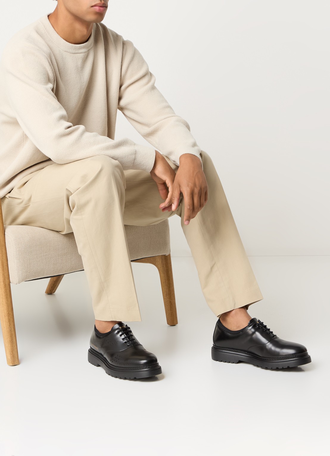 Filling Pieces Derby Gradient veterschoen van leer - voorkant 2 zwart