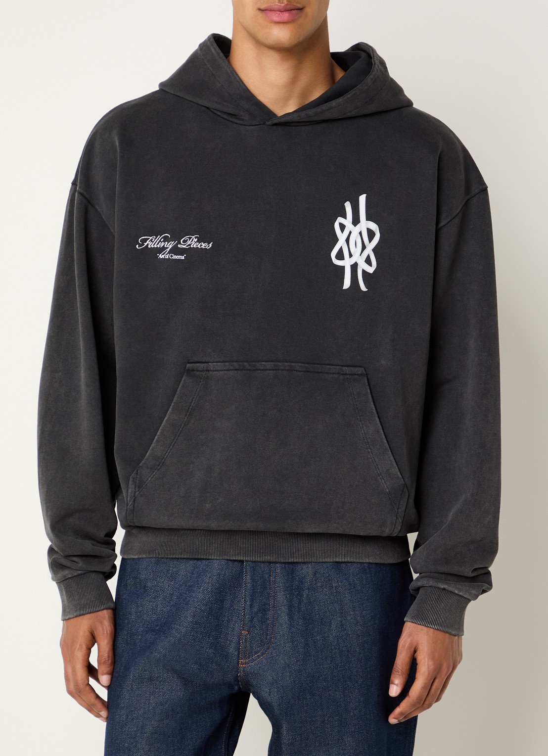 Filling Pieces Film Strip hoodie met logoborduring en backprint - achterkant 5 zwart