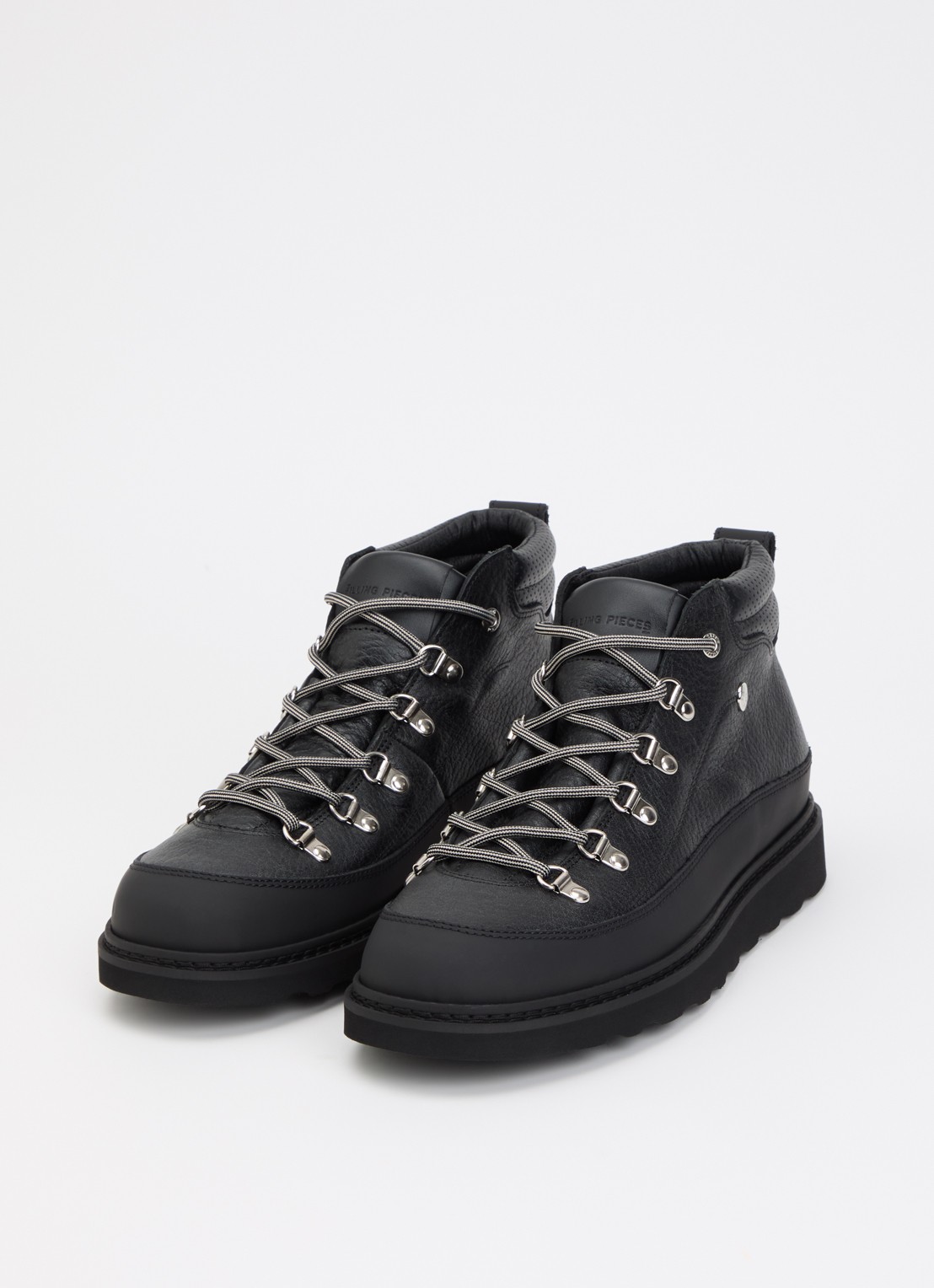 Filling Pieces Glacier veterboot van leer - detail zwart