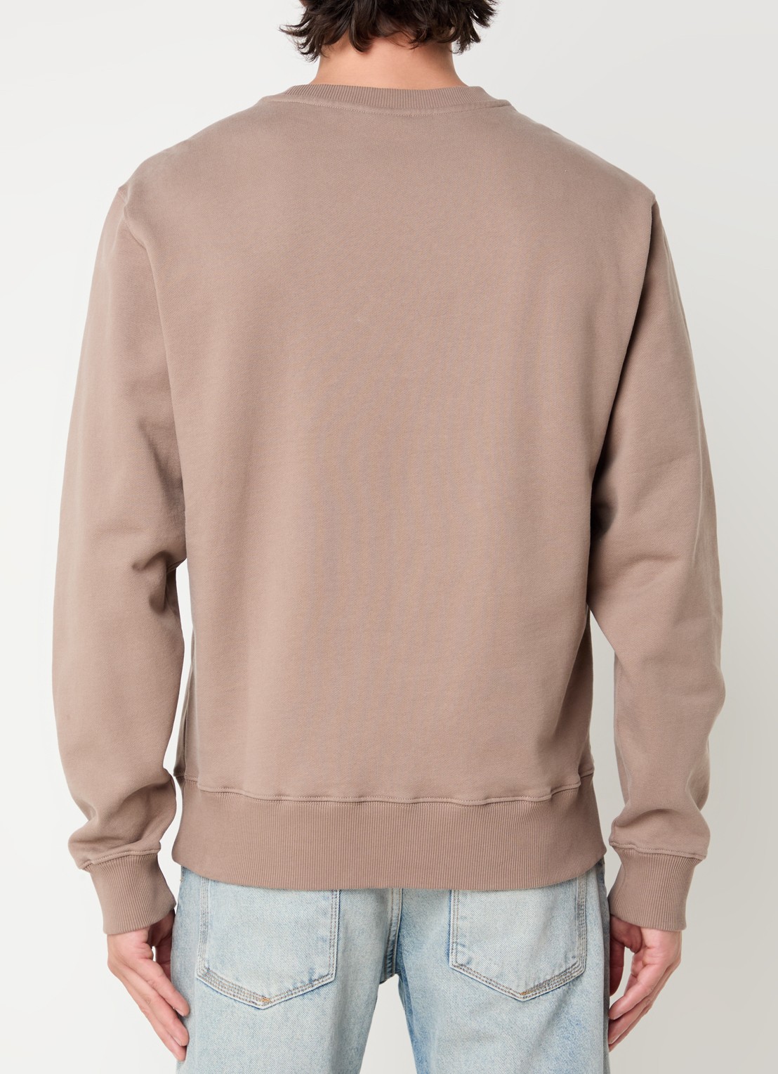 Filling Pieces Gowtu sweater van  katoen met logo - achterkant 2 lichtbruin