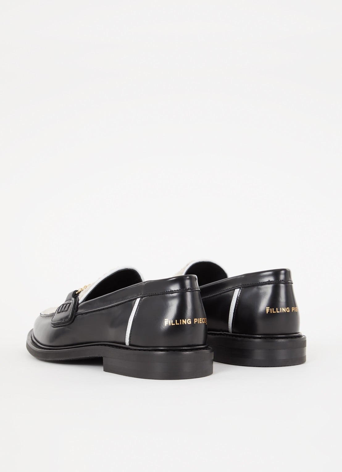 Filling Pieces Human Black loafer van leer - achterkant 6 zwart