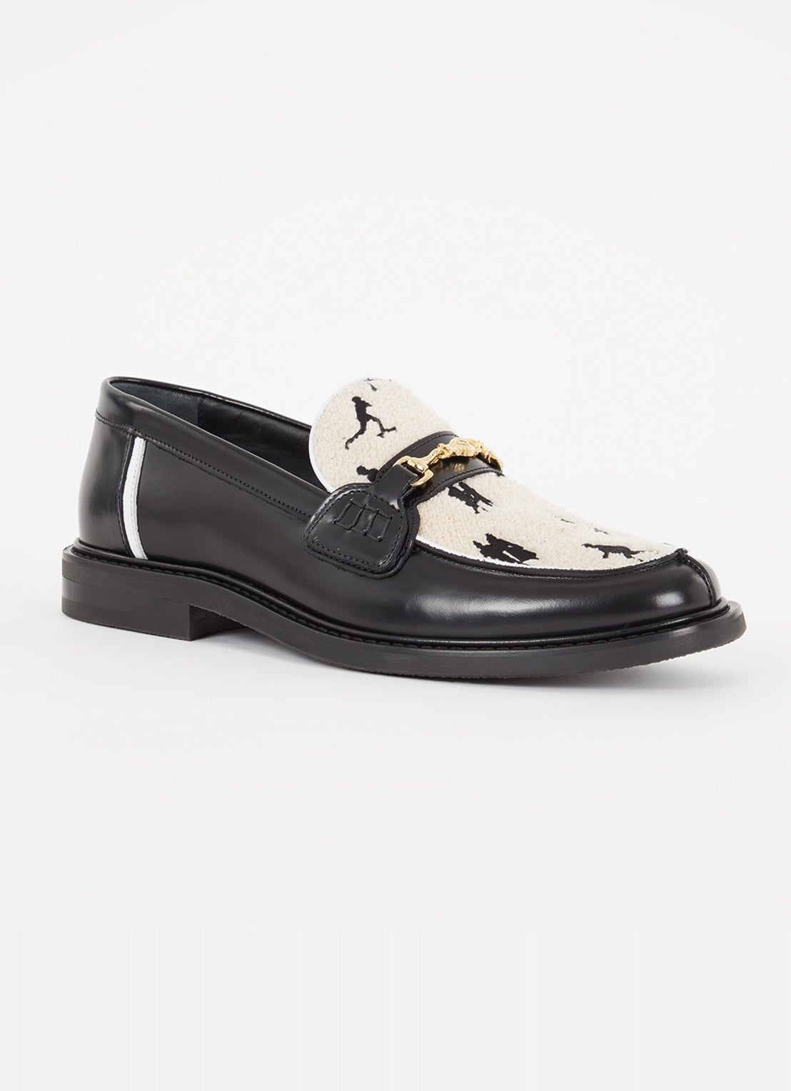 Filling Pieces Human Black loafer van leer - voorkant zwart