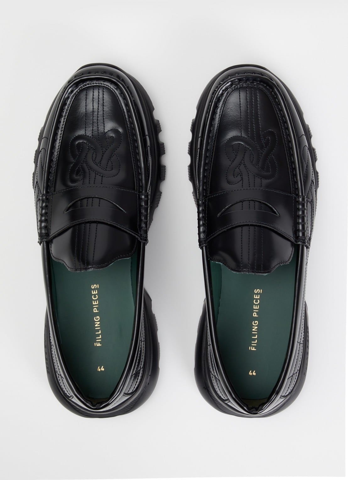 Filling Pieces Hybrid loafer van leer - detail 4 zwart