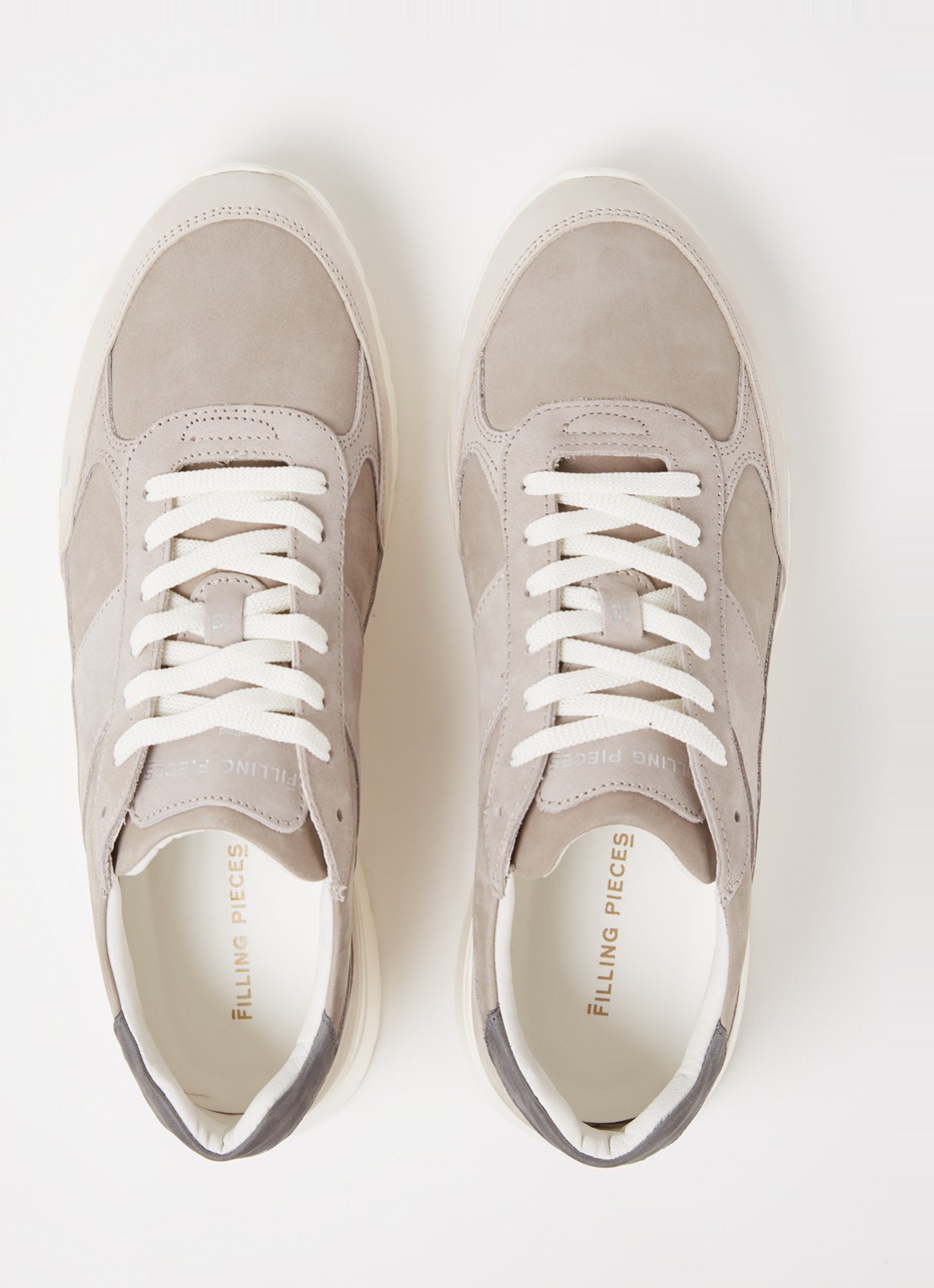 Filling Pieces Jet Runner sneaker van nubuck - detail 5 lichtgrijs
