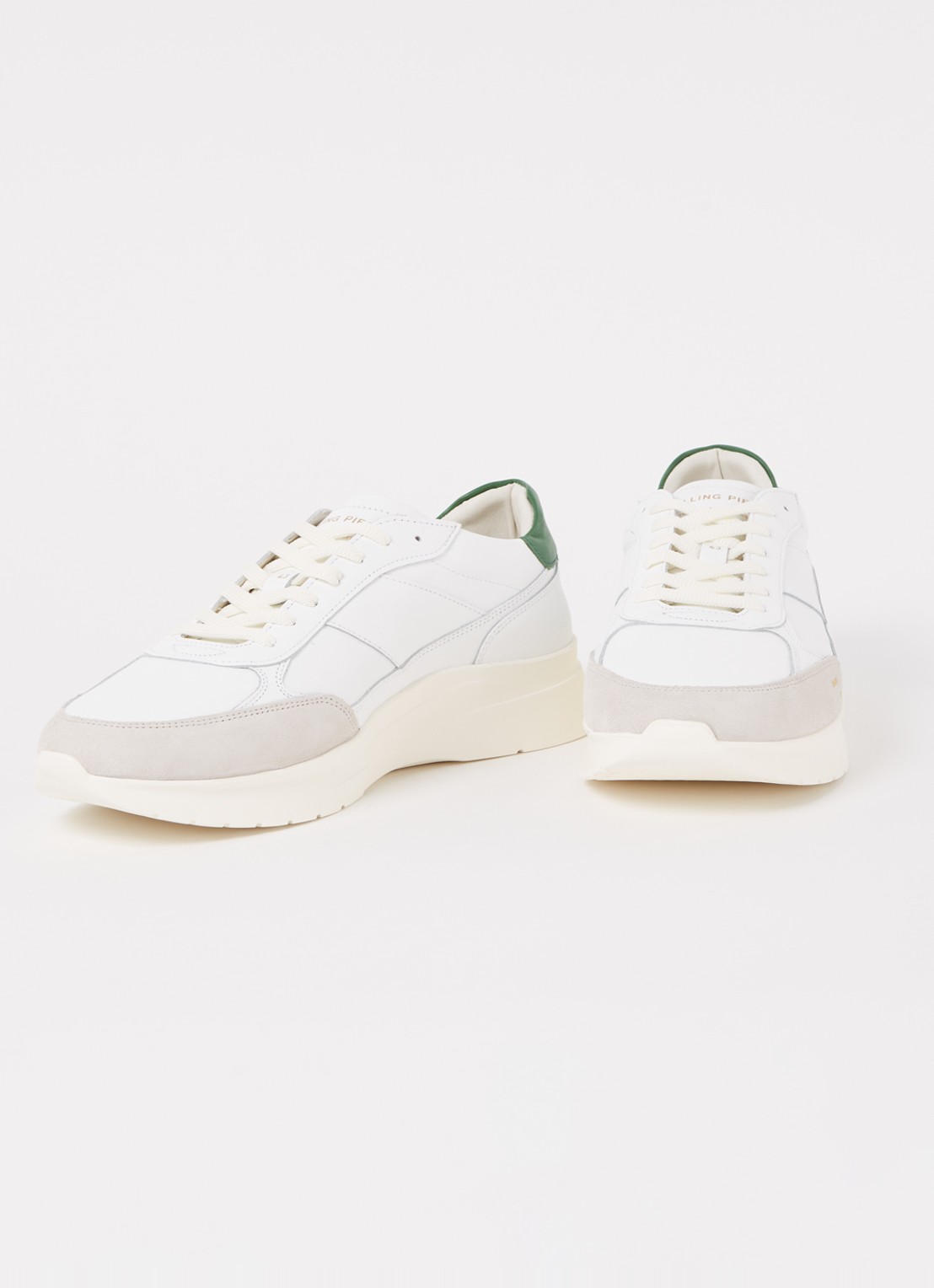 Filling Pieces Jet sneaker van leer  - detail wit