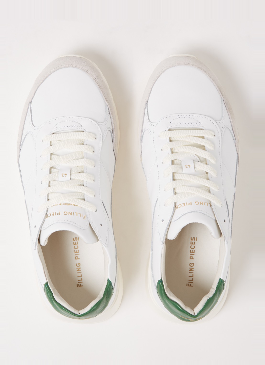 Filling Pieces Jet sneaker van leer  - detail 3 wit