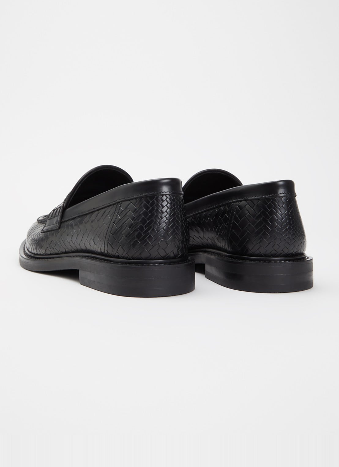Filling Pieces Loafer van lakleer met gevlochten detail - achterkant zwart