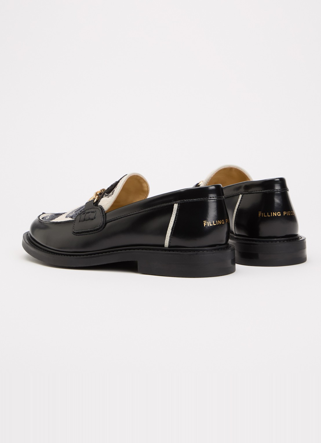 Filling Pieces Loafer van leer - achterkant 5 zwart