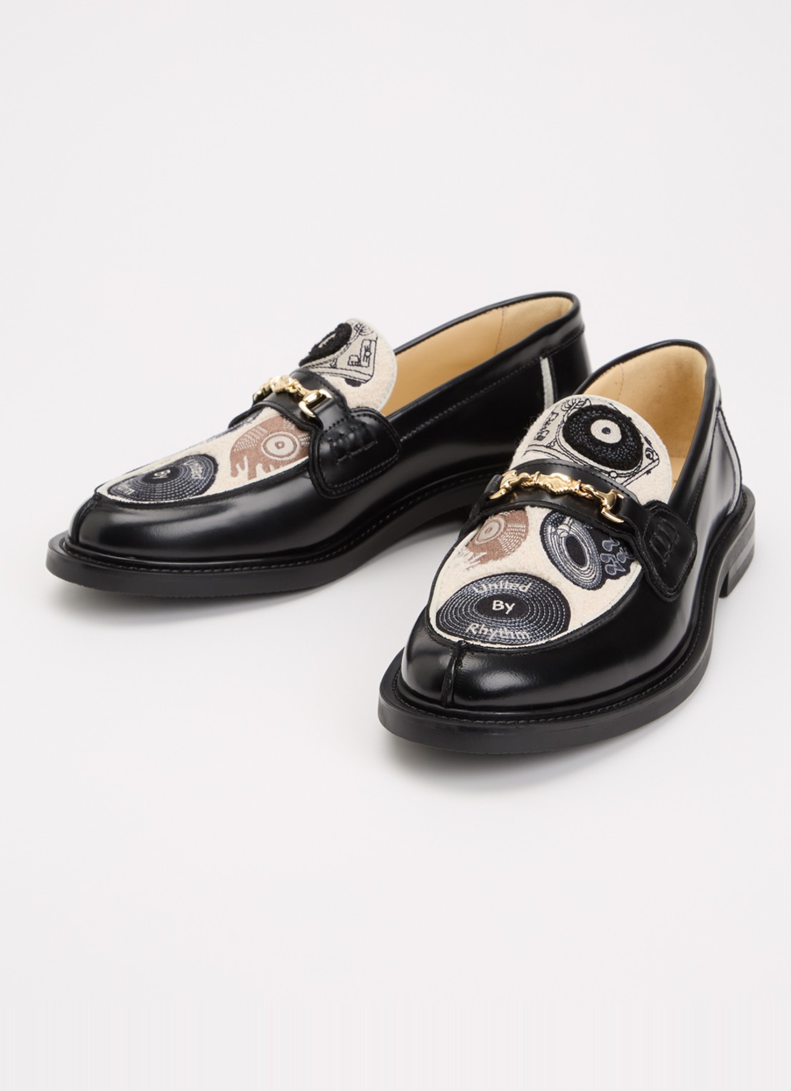 Filling Pieces Loafer van leer - detail zwart