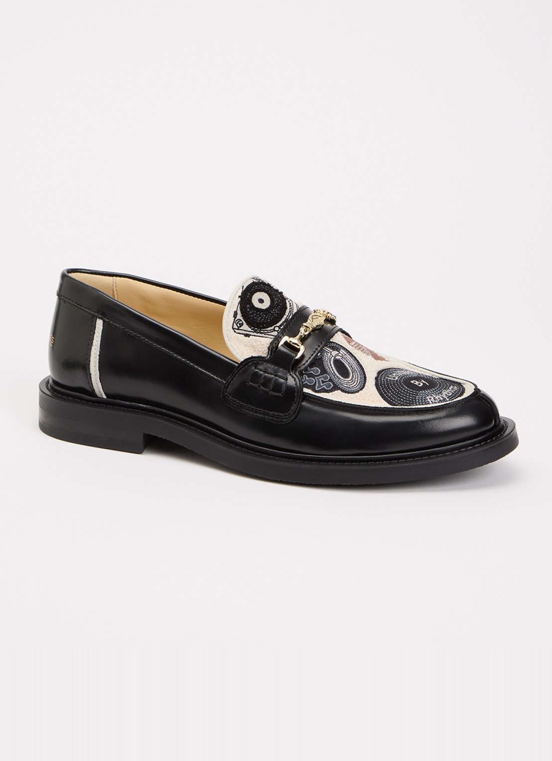 Filling Pieces Loafer van leer - voorkant 4 zwart