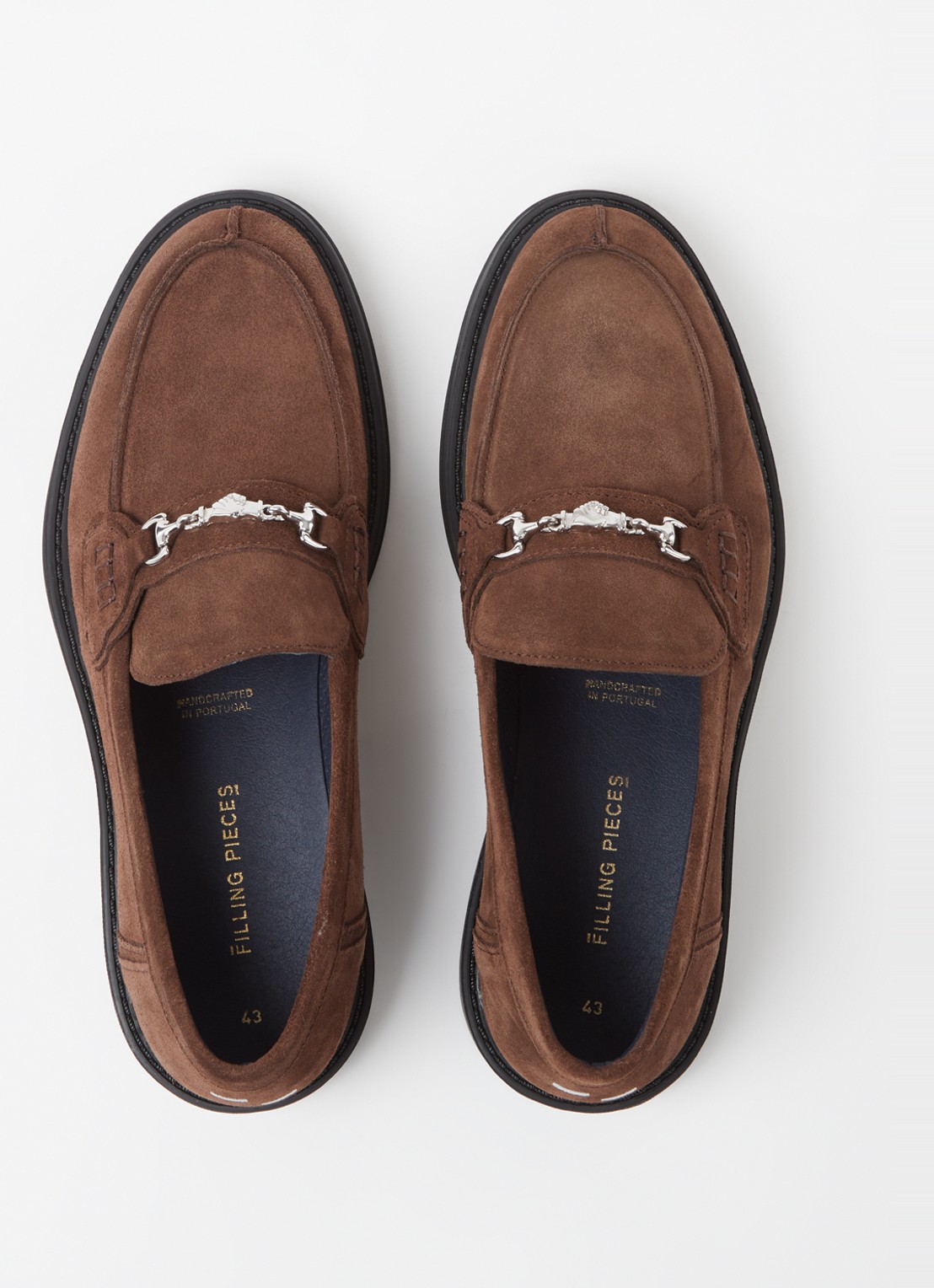 Filling Pieces Loafer van suède - detail 5 hazelnootbruin